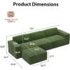 imageAmada 111quot L Shaped Sofa Modular Corduroy Clopud Couches with Deep Seats ampampHighBack Upholstered Couches for Living Room Bedroom with Ottoman No Assembly Required2Seaterampamp1 OttomanGreenGreen