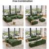 imageAmada 111quot L Shaped Sofa Modular Corduroy Clopud Couches with Deep Seats ampampHighBack Upholstered Couches for Living Room Bedroom with Ottoman No Assembly Required2Seaterampamp1 OttomanGreenGreen