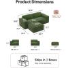 imageAmada 111quot L Shaped Sofa Modular Corduroy Clopud Couches with Deep Seats ampampHighBack Upholstered Couches for Living Room Bedroom with Ottoman No Assembly Required2Seaterampamp1 OttomanGreenGreen