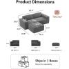 imageAmada 111quot L Shaped Sofa Modular Corduroy Clopud Couches with Deep Seats ampampHighBack Upholstered Couches for Living Room Bedroom with Ottoman No Assembly Required2Seaterampamp1 OttomanGreenGrey
