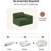 imageAmada 111quot L Shaped Sofa Modular Corduroy Clopud Couches with Deep Seats ampampHighBack Upholstered Couches for Living Room Bedroom with Ottoman No Assembly Required2Seaterampamp1 OttomanGreenGreen