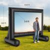 imageAmada 14 Feet Outdoor Inflatable Movie Screen Projector Screen with Fast LowNoise Air Support Front Rear Projection for Backyard Movie Night Home Theater Theme Party AMPJ04