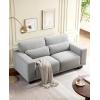imageAmada 89quot Sofa 3 Seater Couch for Living Room Modern Sofa with Deep Seats ampamp Wide Armrests Comfy Couch with Removable Washable Covers Linen Fabric Easy AssemblyGrey