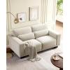 imageAmada 89quot Sofa 3 Seater Couch for Living Room Modern Sofa with Deep Seats ampamp Wide Armrests Comfy Couch with Removable Washable Covers Linen Fabric Easy AssemblyWhite