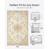 imageAmada 8x10 Area Rugs NonSlip Washable Rug with Low Profile Durable Bound Edge Soft Large Vintage Rug for Living Room Bedroom Dinning Room Home OfficeIvory Beige