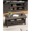 imageAmada Coffee Table for Living Room 394quot Small Coffee Table with Storage Open Display Shelf and Hidden Drawers Farmhouse Wood Center Table Ideal for Home Office White and OakGrey