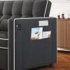 imageAmada Convertible Sofa Bed 3in1 Pull Out Couch with USB Charging Storage Pockets ampamp Adjustable Backrest Sleeper Sofa for Small Spaces Easy Conversion Couch for Living Room or OfficeBlack