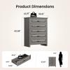imageAmada Farmhouse 6 Drawer Dresser for Bedroom 472 Inch Wide Wood Dresser with Natural Texture Large Drawers Rustic Farmhouse Chest of Drawers for Bedroom Living Room Hallway GrayGrey