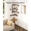 imageAmada HOMEFURNISHING Corner Floating Shelves Set of 4 Corner Wall Shelves Shelves for Wall Decor Corner Wood Shelves for Home Decor Office Bedroom Bathroom Laundry Room Kitchen BrownBrown