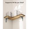 imageAmada HOMEFURNISHING Corner Floating Shelves Set of 4 Corner Wall Shelves Shelves for Wall Decor Corner Wood Shelves for Home Decor Office Bedroom Bathroom Laundry Room Kitchen BrownRustic Wood