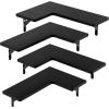 imageAmada HOMEFURNISHING Corner Floating Shelves Set of 4 Corner Wall Shelves Shelves for Wall Decor Corner Wood Shelves for Home Decor Office Bedroom Bathroom Laundry Room Kitchen BrownBlack