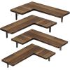 imageAmada HOMEFURNISHING Corner Floating Shelves Set of 4 Corner Wall Shelves Shelves for Wall Decor Corner Wood Shelves for Home Decor Office Bedroom Bathroom Laundry Room Kitchen BrownBrown