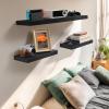 imageAmada HOMEFURNISHING Floating Shelves Large 24 x 7 Inch Wall Shelves for Bathroom Bedroom Kitchen Shelves for Wall Decor Set of 2 White  AMFS06Black