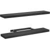 imageAmada HOMEFURNISHING Floating Shelves Large 24 x 7 Inch Wall Shelves for Bathroom Bedroom Kitchen Shelves for Wall Decor Set of 2 White  AMFS06Black