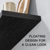 imageAmada HOMEFURNISHING Floating Shelves Large 24 x 7 Inch Wall Shelves for Bathroom Bedroom Kitchen Shelves for Wall Decor Set of 2 White  AMFS06Black