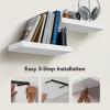 imageAmada HOMEFURNISHING Floating Shelves Large 24 x 7 Inch Wall Shelves for Bathroom Bedroom Kitchen Shelves for Wall Decor Set of 2 White  AMFS06White