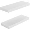 imageAmada HOMEFURNISHING Floating Shelves Large 24 x 7 Inch Wall Shelves for Bathroom Bedroom Kitchen Shelves for Wall Decor Set of 2 White  AMFS06White