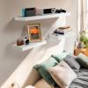 imageAmada HOMEFURNISHING Floating Shelves Large 24 x 7 Inch Wall Shelves for Bathroom Bedroom Kitchen Shelves for Wall Decor Set of 2 White  AMFS06White