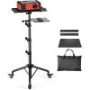 imageAmada Projector Stand with Wheels Height Adjustable Rolling Stand with Mouse Tray Bag Included  Ideal for Laptop Projector DJ Sheet Music  AMPS05