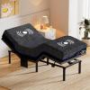imageAmada Queen Adjustable Bed Frame and 10 Inch Cooling Gel Memory Foam Mattress Set Massage Head ampamp Foot Incline Wireless Remote USB Ports LED Night Light Medium Firm SupportTwin XL