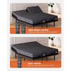 imageAmada Queen Adjustable Bed Frame and 10 Inch Cooling Gel Memory Foam Mattress Set Massage Head ampamp Foot Incline Wireless Remote USB Ports LED Night Light Medium Firm SupportSplit King