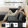 imageAmada Sectional Sofa Bed with Reversible Storage Chaise Pull Out Couch Bed Convertible Cloud Chenille Couch with USB Charging ampamp Side Pockets L Shaped Modular Couches for Living Room ApartmentDark Gray
