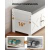 imageAmada Shoe Bench Entryway Bench with Cushioned Seat ampamp Lift Top Storage 3 Doors Adjustable Shelf 300 lbs Capacity 2Tier Storage Bench with Shoe Rack for Entryway Bedroom GrayWhite