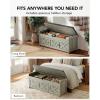 imageAmada Shoe Bench Entryway Bench with Cushioned Seat ampamp Lift Top Storage 3 Doors Adjustable Shelf 300 lbs Capacity 2Tier Storage Bench with Shoe Rack for Entryway Bedroom GrayLight Gray