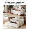 imageAmada Shoe Bench Entryway Bench with Cushioned Seat ampamp Lift Top Storage 3 Doors Adjustable Shelf 300 lbs Capacity 2Tier Storage Bench with Shoe Rack for Entryway Bedroom GrayWhite