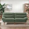image75 Futon Sofa Bed 3in1 Futon Couch wAdjustable Backrest ampamp Armrests Corduroy Convertible Sleeper Sofa Bed Folding Sleeper Recliner wRemovable Cushion for Apartment Living Room OfficeGreyGreen
