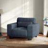 imageAMADA HOMEFURNISHING 40quot Living Room ChairsReading ChairAccent ChairSmall Sofa Couch for BedroomOversize MidCentury Armchair with Deep Seat Comfy Sofa CouchWhiteNavy Blue