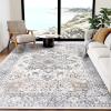 imageAMADA HOMEFURNISHING 8x10 Area Rug Washable LowProfile Large Area Rug with NonSlip Backing ampamp Durable Edge Binding Vintage Large Rugs for Living Room BedroomTaupe