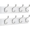 imageAMADA HOMEFURNISHING Coat Rack Wall Mount 2 Pack Wall Hooks for Coats Hats  WhiteWhite