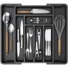 imageAMADA HOMEFURNISHING Expandable Silverware Drawer Organizer Adjustable Utensil Tray For Kitchen Storage BPAFree Cutlery Holder for Spoons Forks and Knives Easy to Clean and WashBlack