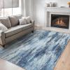 imageAMADA HOMEFURNISHING Washable Entry Rug2x3 Modern Abstract Rug with Short Pile and NonSlip Backing Small Rug with Abstract Pattern for Entryway Kitchen and Living Room GreyBlue