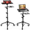 imageAmada Projector Stand with Wheels Height Adjustable Rolling Stand with Mouse Tray Bag Included  Ideal for Laptop Projector DJ Sheet Music  AMPS05
