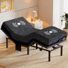imageAmada Queen Adjustable Bed Frame and 10 Inch Cooling Gel Memory Foam Mattress Set Massage Head ampamp Foot Incline Wireless Remote USB Ports LED Night Light Medium Firm SupportTwin XL