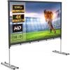 imageProjector Screen with Stand 100 Inch Portable Outdoor Projector Screen 169 for 4K HD Projectors Thick WrinkleFree Movie Screen with Storage Bag for Indoor Outdoor Home Theater Backyard Movie Night