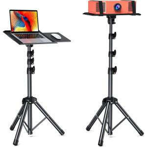 imageAMADA Projector Stand Laptop Stand with Adjustable Height 22 to 36 inch Heavy Duty Projector Mount as DJ Racks Portable Projector Tripod Stand Tall Floor Stand for Office Home Stage or Studio2563