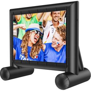 imageAmada 14 Feet Outdoor Inflatable Movie Screen Projector Screen with Fast LowNoise Air Support Front Rear Projection for Backyard Movie Night Home Theater Theme Party AMPJ04