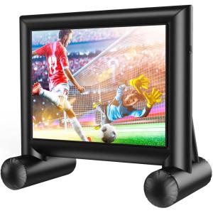 imageAmada 16 Feet Outdoor Inflatable Movie Screen Projector Screen with Fast LowNoise Air Support Front Rear Projection for Backyard Movie Night Home Theater Theme Party AMPJ05