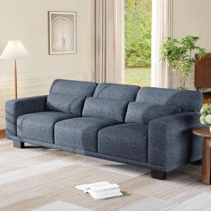imageAmada 89quot Sofa3 Seater Couch for Living RoomModern Sofa Couch with Wide Armrests ampamp Deep SeatsComfy Sofa with Supportive Futon ampampThickened CushionRemovable ampamp Washable CoversBlue