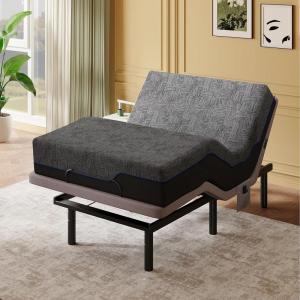 imageAmada Queen Size Adjustable Bed Frame with Massage ZeroClearance and Zero Gravity Mode Electric Bed with Head and Foot Incline 4 USB Ports and Wireless Remote Easy AssemblyTwin XL