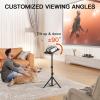 imageAMADA HOMEFURNISHING Projector Tripod Stand 21quot to 45quot Height Adjustable Laptop Tripod Stand with Shelf Projector Stand for Movies Office Home Stage or Studio DJ Rack Holder AMPS06