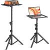 imageAMADA HOMEFURNISHING Projector Tripod Stand 21quot to 45quot Height Adjustable Laptop Tripod Stand with Shelf Projector Stand for Movies Office Home Stage or Studio DJ Rack Holder AMPS06