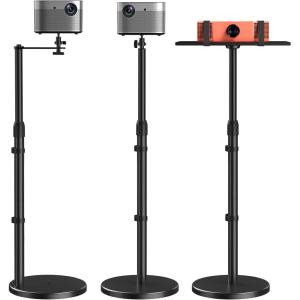 imageAMADA HOMEFURNISHING Height Adjustable Projector Stand 32quot47quot Projector Floor Stand with 3 Mounting Options 360 Rotatable Ball Head for Home ampamp Office ampamp Outdoor AMPS04