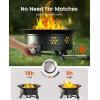 imageAMADA HOMEFURNISHING 24 Propane Fire Pit with Grill Grate 58000 BTU Folding Legs Propane Tank Holder Cover and Carry Strap No Ignition Needed Easy Flame Adjustment CSACertified Portable24 Inch