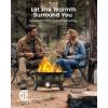imageAMADA HOMEFURNISHING 24 Propane Fire Pit with Grill Grate 58000 BTU Folding Legs Propane Tank Holder Cover and Carry Strap No Ignition Needed Easy Flame Adjustment CSACertified Portable24 Inch