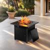 imageAMADA HOMEFURNISHING 28quot Propane Fire Pit CSA Certified 60000 BTU AutoIgnition Gas Fire Pit Table Stainless Steel Burner and Lava Rocks Outdoor Garden Backyard Patio28 Inch