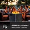 imageAMADA HOMEFURNISHING 28quot Propane Fire Pit CSA Certified 60000 BTU AutoIgnition Gas Fire Pit Table Stainless Steel Burner and Lava Rocks Outdoor Garden Backyard Patio28 Inch